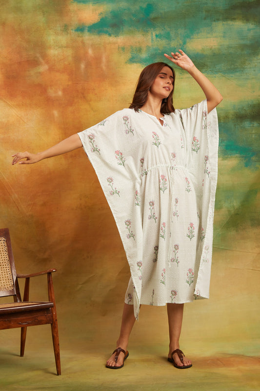 Dobby Green Kaftan Separate