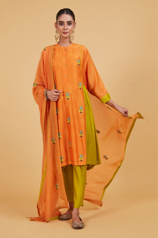 Rose Orange Classic Kurta Set